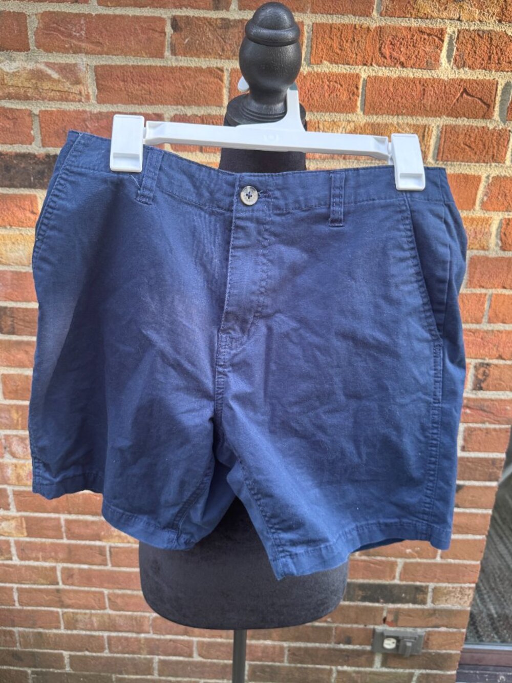 Tree Planet Navy Cotton Stretch Chino Shorts Size 30 Casual Preppy Classic